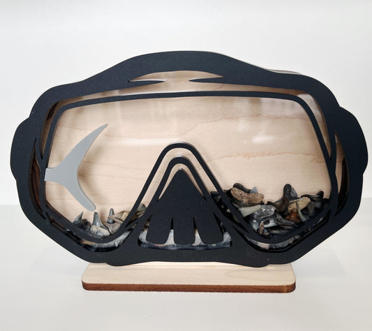 Shark Tooth Bank: Scuba Dive Mask w/ FIN - Black Acrylic