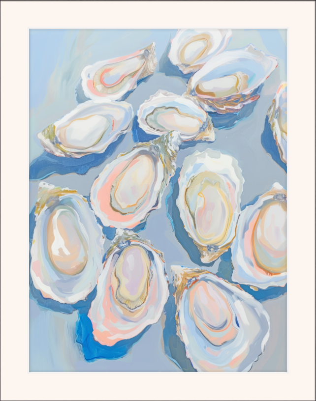 Oyster-watercolor-matted-print